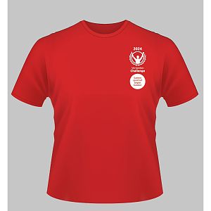 T-shirt dames rood Verbeeten Challenge