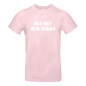Herenshirt Das niet mijn schuld roze