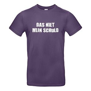 Herenshirt Das niet mijn schuld paars