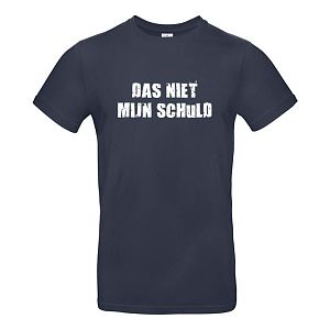 Herenshirt Das niet mijn schuld navy