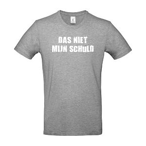 Herenshirt Das niet mijn schuld grijs