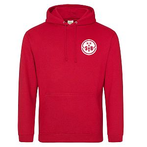 Herenhoodie Studententennis Breda - rood