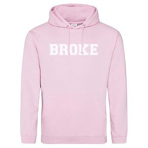 Hoodie heren Broke roze