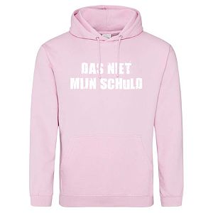 Hoodie dames Das niet mijn schuld roze