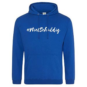 Hoodie heren #nietschuldig royal