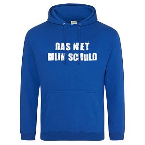 Hoodie heren Das niet mijn schuld royal