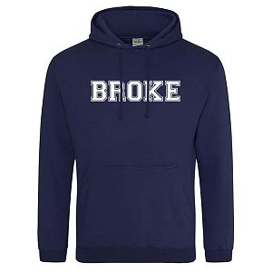 Hoodie heren Broke navy