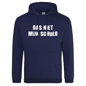 Hoodie dames Das niet mijn schuld navy
