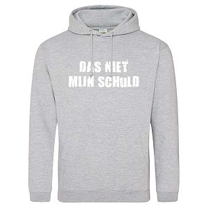 Hoodie heren Das niet mijn schuld grijs